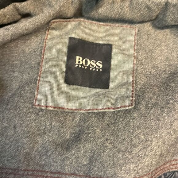 Size Large Men’s Leather Black Lable Hugo Boss Jacket - Picture 2 of 7